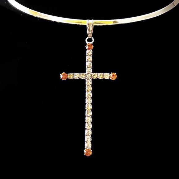 Jewelry - 🇷🇺 RUSSIA VINTAGE CRYSTAL CROSS